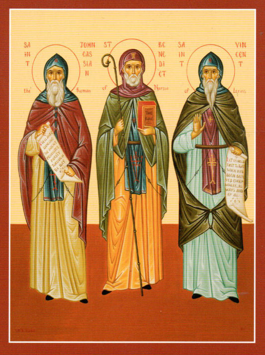 Saints John Cassian, Benedict and Vincent